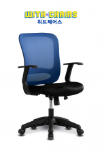[위드체어스] 심플한 디자인의 스윙 블랙 메쉬 의자 JK-5101 (학생용/사무용) 사무용/가정용 의자 (높낮이 기능)
